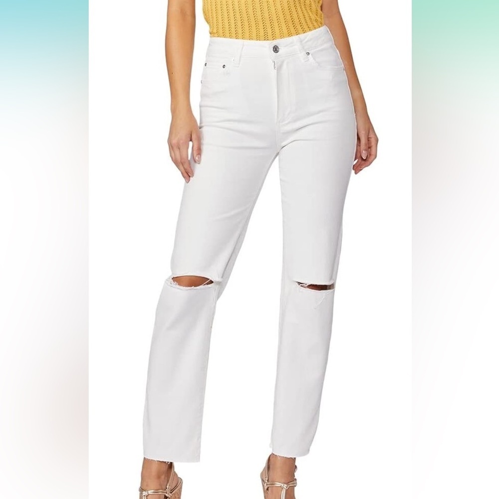 PAIGE Ivory Denim Pants - Picture 10 of 10